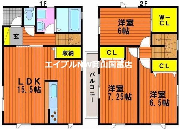 カーサフェリーチェ　Bの物件間取画像